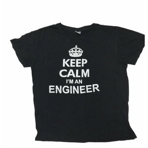 Classic Keep Calm I’m An Engineer Womans Graphic T-Shirt L Large